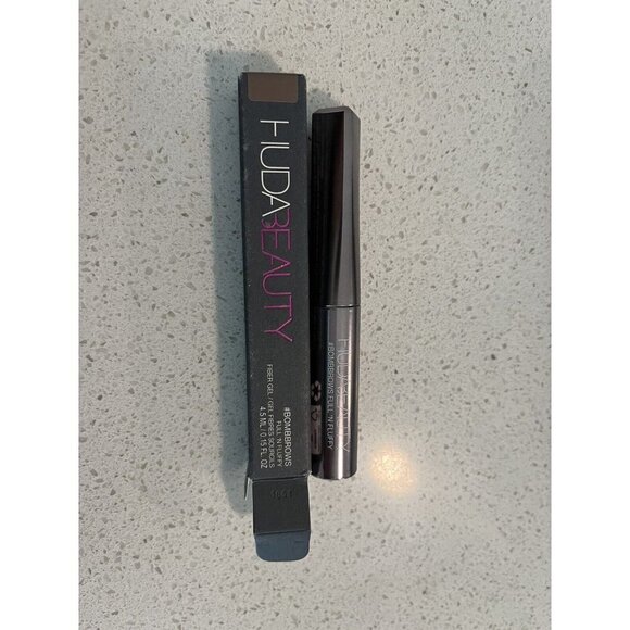 HUDA BEAUTY BombBrows full & fluffy fiber gel 3 caramel blonde new in box - Picture 6 of 6